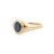 Not Yet Made - Made To Order Chic 14k Gold Blue Sapphire Contemporary Signet Ring Size 6 For Sale - Image 5 of 12