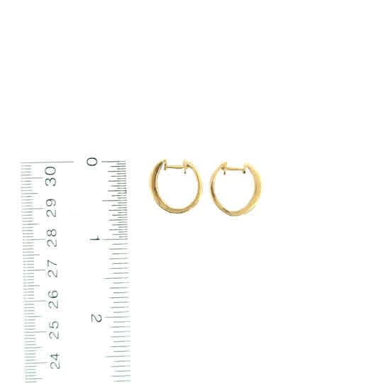 Early 21st Century Elegant 14k Yellow Gold Diamond Hoops - 0.45ctw Round Brilliant Cut, Pair For Sale - Image 5 of 5