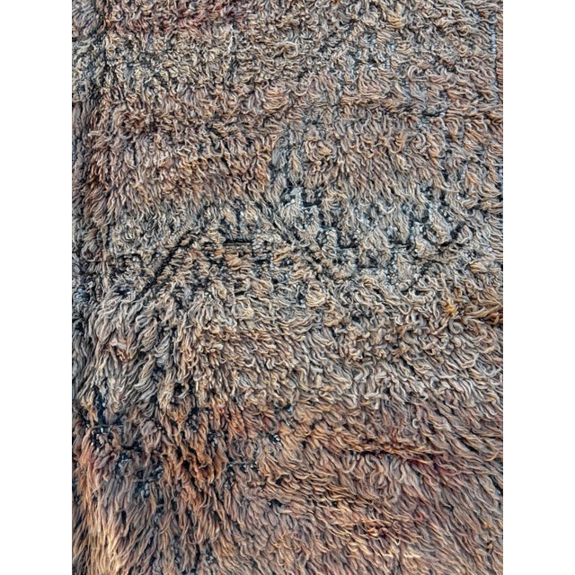 Tan 1980s Moroccan Boujad Berber Wool Rug For Sale - Image 8 of 9