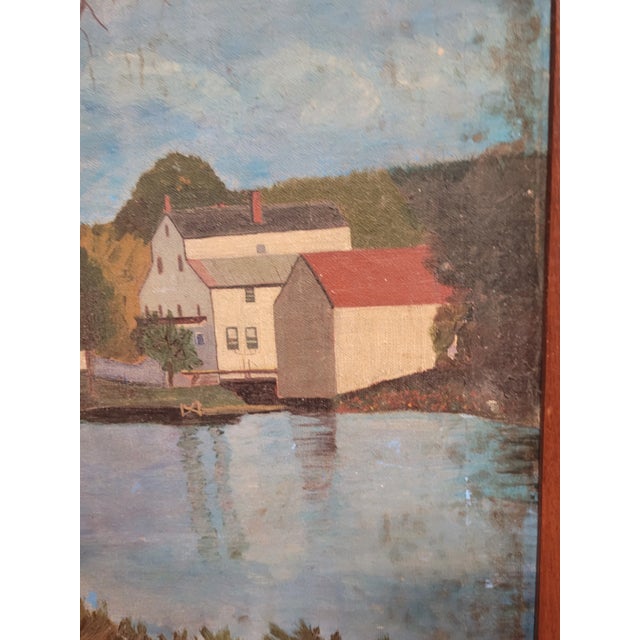 Vintage Landscape Oil Painting For Sale - Image 9 of 9