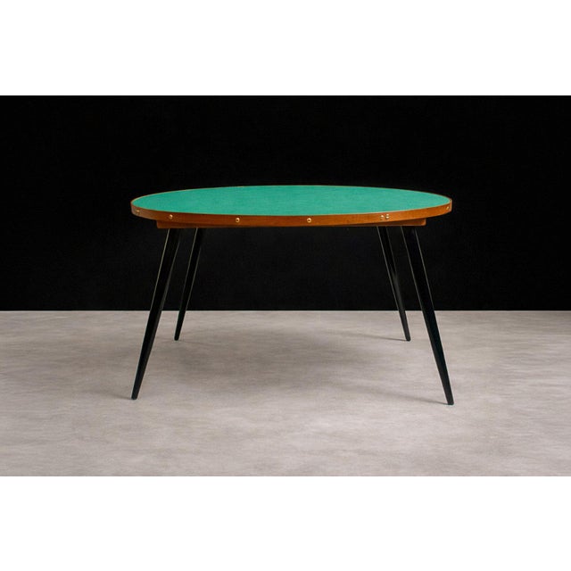 Produced by Gelli in Brazil during the 1950s, this game table reflects the restrained elegance and structural clarity...