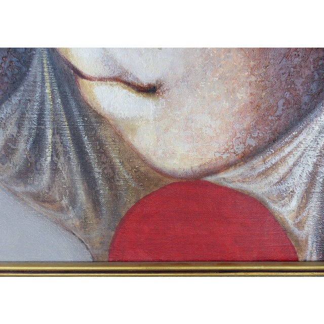 Textile Mexican Artist Mario Lopez Cano Oil Painting on Canvas For Sale - Image 7 of 11
