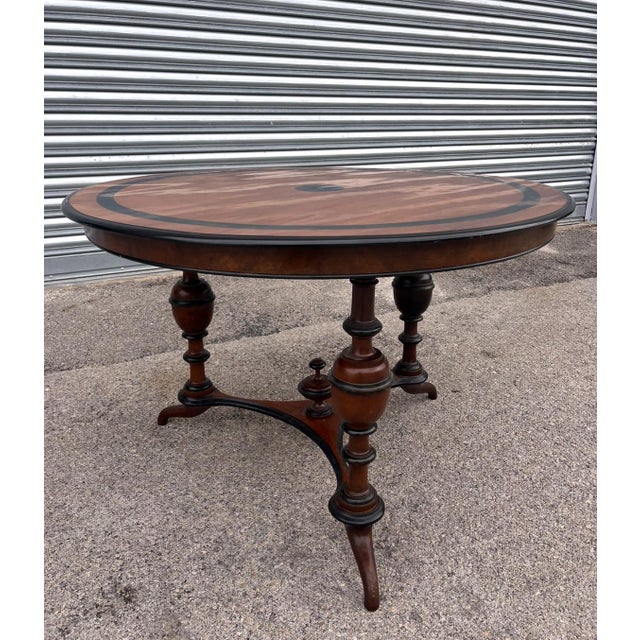 Antique Dining Table in Walnut, 1890s For Sale - Image 4 of 6