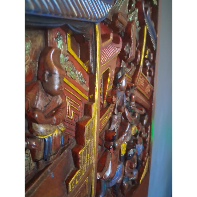 Intervention 4,The Imperial Courtyard" – Enhaced Vintage Chinese Relief Panel by Splendidus For Sale - Image 11 of 12