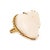 Modern Huge Angel Skin Coral Heart Ring 60s Vintage 18k Yellow Gold Cocktail Jewelry size 5 For Sale - Image 3 of 5