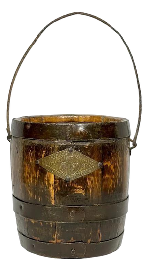 Antique Fahnestock Paint Bucket: 19th Century Pittsburgh, Pennsylvania