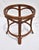 Palecek 1990's Coastal Pedestal Dining Table, Rattan, Glass, Leather, Palecek For Sale - Image 4 of 5