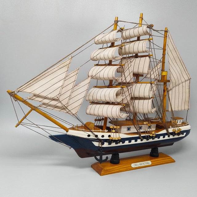 Circa Victoria 1828 Model Ship, England, 1970s For Sale - Image 9 of 9