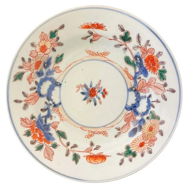 Imari China Porcelain Plate, 1800s For Sale - Image 12 of 12