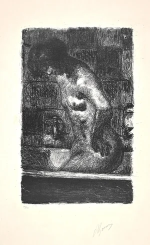 Pierre Bonnard, Femme Debout dans sa Baignoire, Original Lithograph, 1920s
