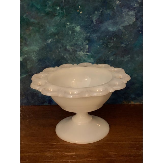 Vintage West Moreland Old Colony Milk Glass Dessert Dishes Set of 4