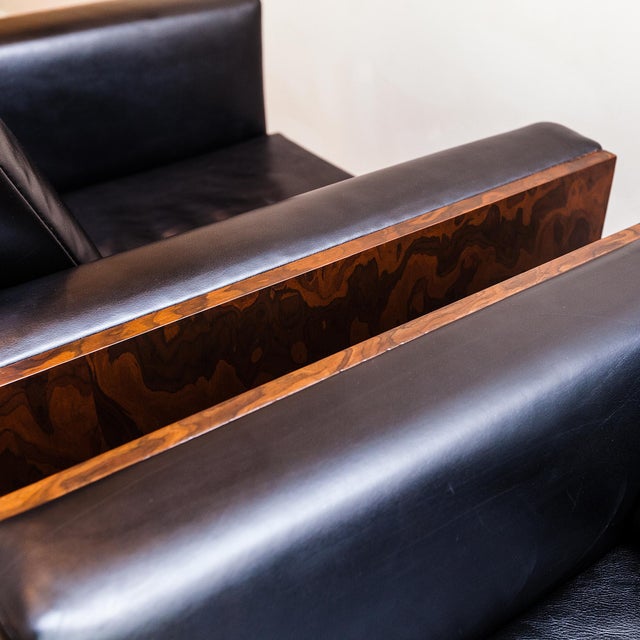 1970s Warren Platner Attributed Cube Lounge Chairs in Walnut Burl For Sale - Image 10 of 15