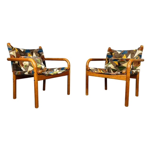 Danish Modern Bentwood Sling Chairs by Bernstorffsminde Mobelfabrik Circa 1970 For Sale