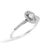 Contemporary 14K White Gold 1/5 Cttw Diamond Oval Shape With Halo Engagement Ring (H-I Color, I1-I2 Clarity) - Size 9.5 For Sale - Image 3 of 6
