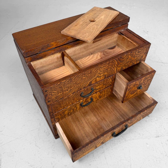 Antique Japanese Haribako Sewing Box, 1920s For Sale - Image 4 of 13