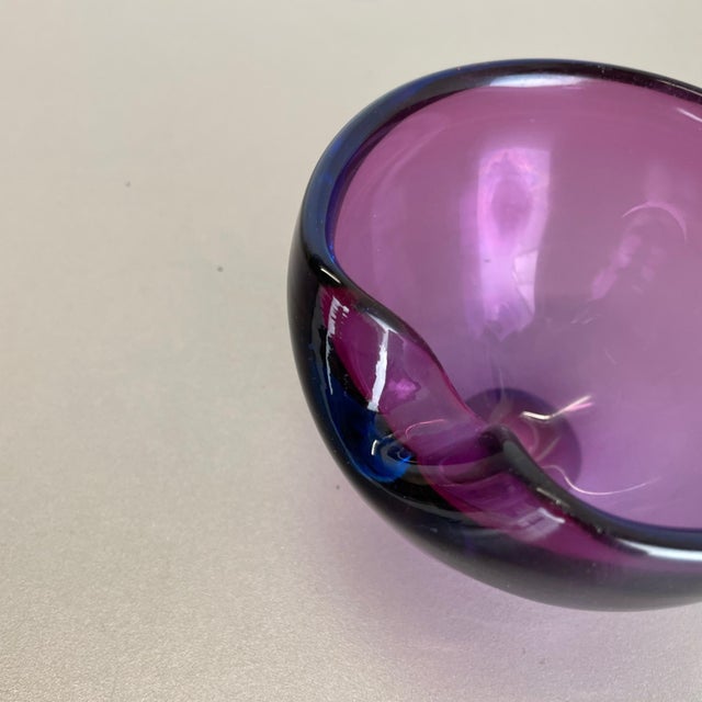 Glass Purple Murano Glass Ashtray, Italy, 1970s For Sale - Image 7 of 18