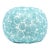The House Of Scalamandré May Circle Pillow In Turquoise For Sale