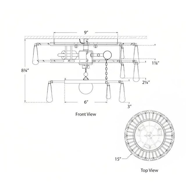Transitional AERIN for Visual Comfort Signature Liscia Small Flush Mount in Gild with Crystal For Sale - Image 3 of 3