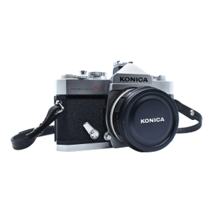 1960's Konica Autoreflex T 35mm SLR Camera With Hexanon 52mm Lens With Original Shoulder Starp