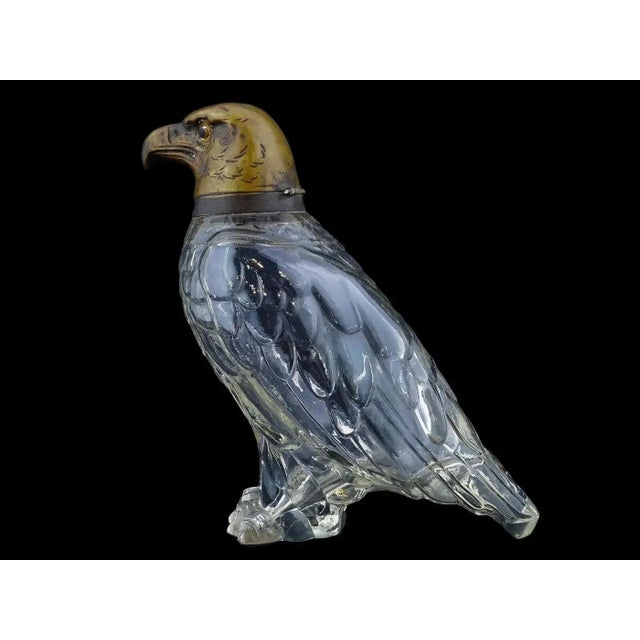 19th Century Austrian Eagle Cut Crystal Glass Figural Decanter For Sale - Image 4 of 12