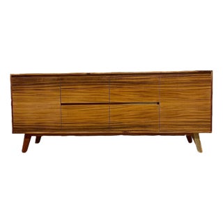 Mid Century Modern Style Credenza 2 Door 4 Drawer Tv Cabinet For Sale