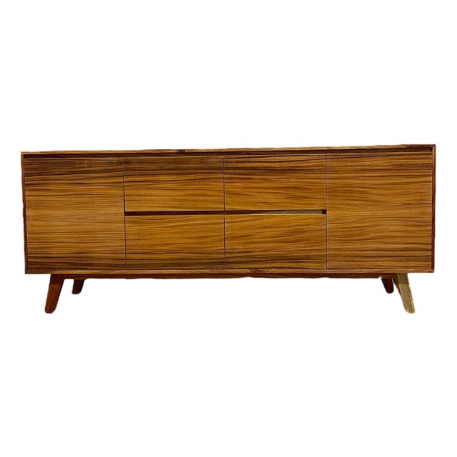 Mid Century Modern Style Credenza 2 Door 4 Drawer Tv Cabinet For Sale