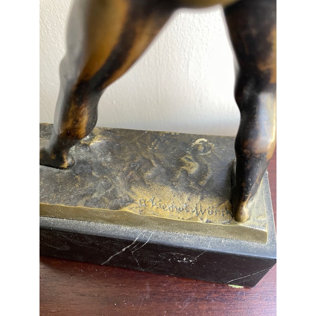 1920s Greek Soldier Bronze Sculpture For Sale - Image 6 of 7