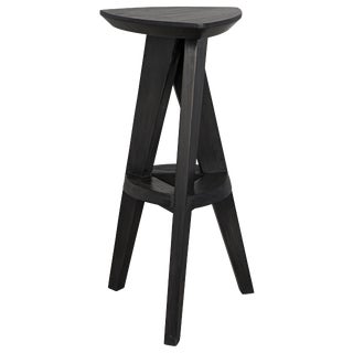 NOIR Twist Barstool, Charcoal Black