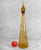 - Original Empoli Art Glass Genie Bottle - Hand Blown Amber Glass with Optic Motif Hull - Monumental Sized - 24" Tall -...