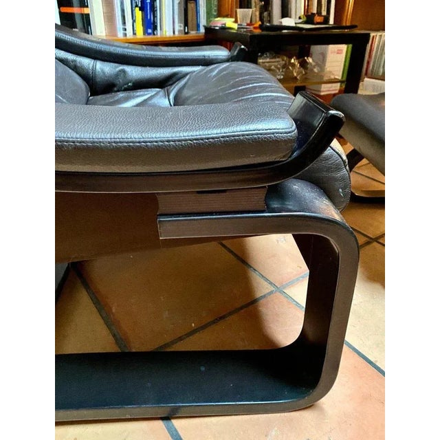 Lounge Chairs with Ottomans by Ake Fribytter, 1970, Set of 4 For Sale - Image 9 of 13