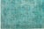 Allove Designed Antique Wool Rug Overdyed in Turquoise Color For Sale In New York - Image 6 of 10