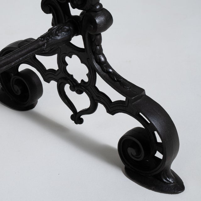 Cast Iron Bistro Table, Antique, France, Early 20th Century For Sale In Greensboro - Image 6 of 18