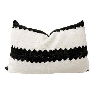 Vintage African Textile Chevron Arrow Mudcloth Pillow
