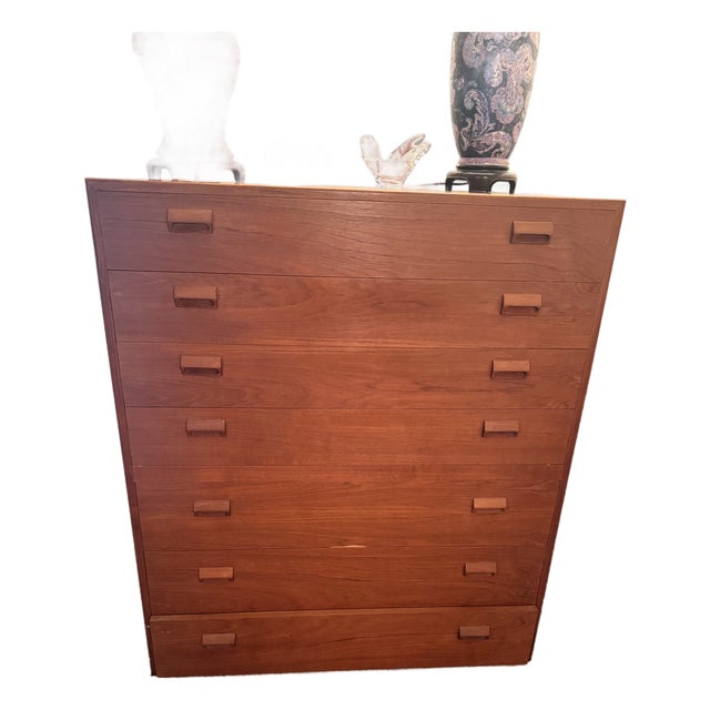 Mid-Century Modern Teak 7-Drawer Dresser by Børge Mogensen for Søborg Møbelfabrik For Sale