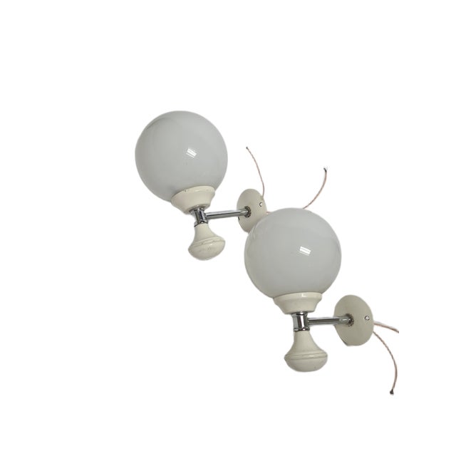 Postmodern Art Deco Sconces, Poland, 1970s, Set of 2 For Sale - Image 3 of 11