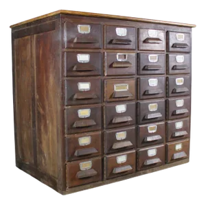 24-Drawer Trade Furniture with Label Holder, 1940s