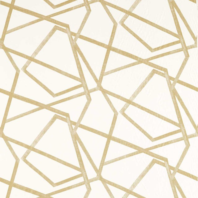 Harlequin Sumi Fabric in Oyster/Gold - a Sample For Sale