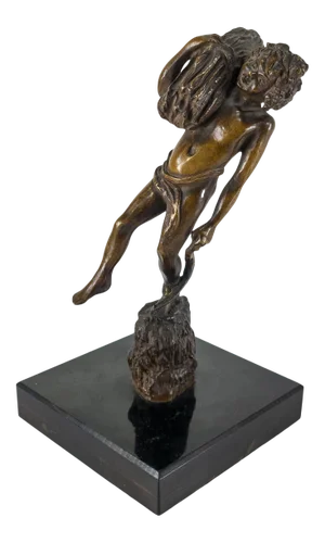 French Art Nouveau Bronze of a Boy Statue