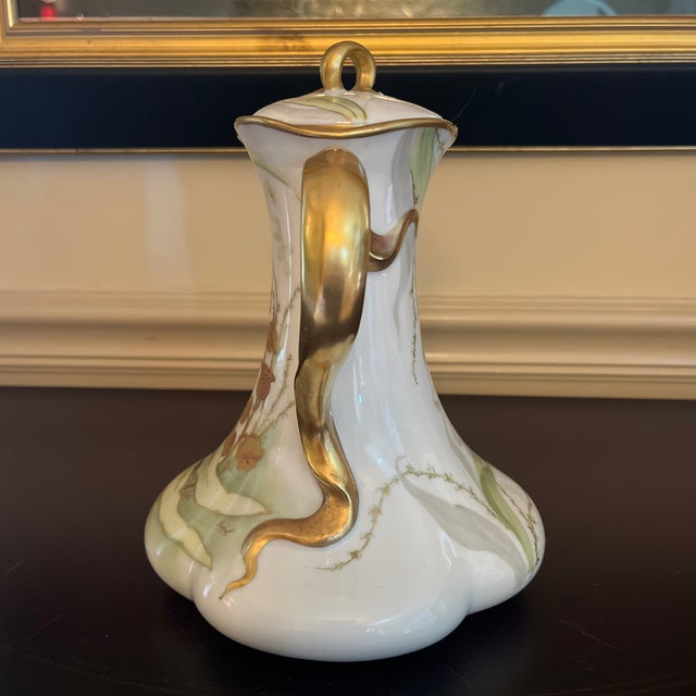 Limoges, France Antique Limoges Old Abbey Signed Tea Pot For Sale - Image 4 of 8