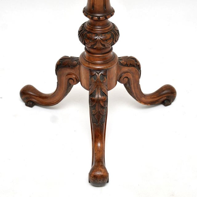 Antique Victorian Carved Walnut Music Stand, 1860 For Sale - Image 11 of 13