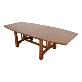 Stickley Style Mission Oak Arts & Crafts Extension Dining Table, Newly Refinished For Sale