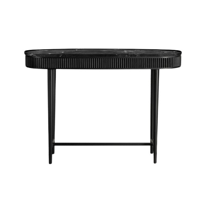 Jet Black Mausam Console Table by Kam Ce Kam For Sale