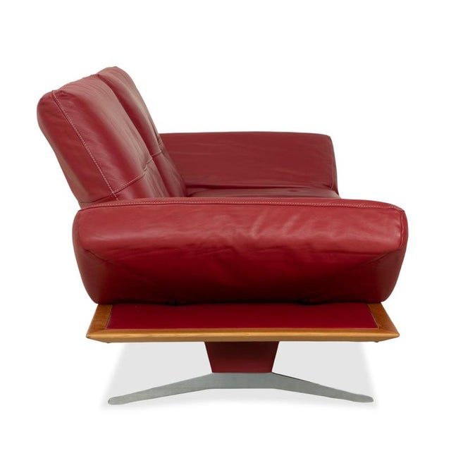 MR 495 Two-Seater Sofa in Leather from Musterring For Sale - Image 15 of 18