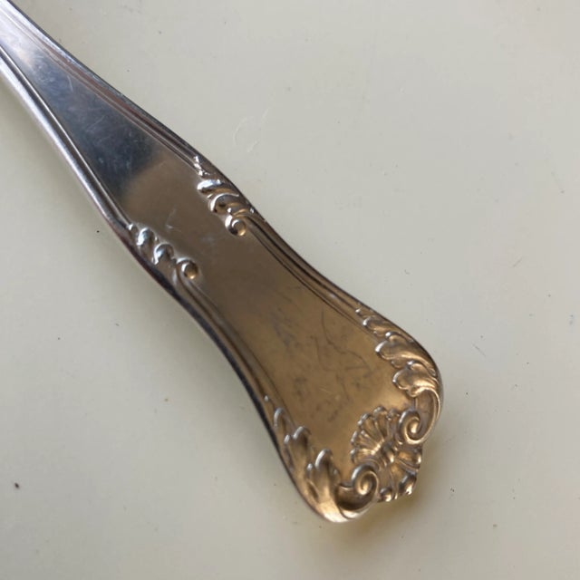 Metal Antique Gorham Silver Plated With Gold Finish Sugar Spoon For Sale - Image 7 of 9