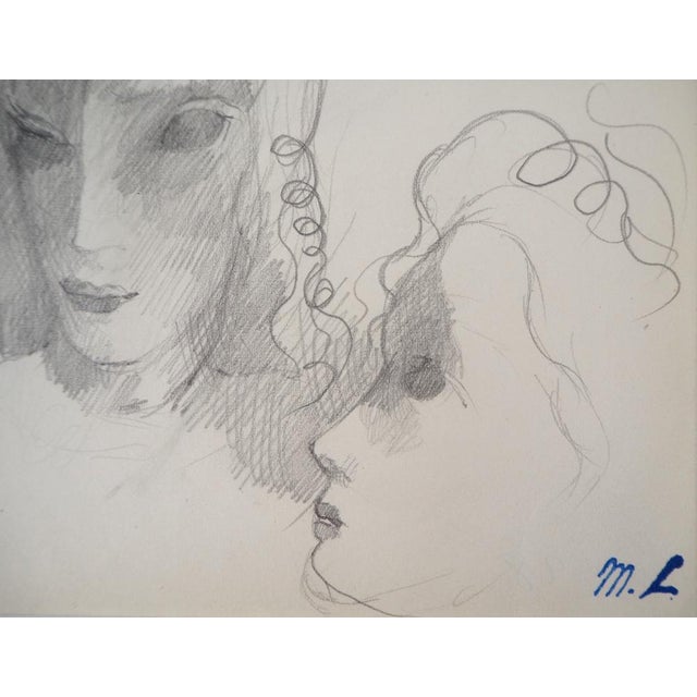 Marie Laurencin, Lovers, Original Pencil Drawing For Sale - Image 5 of 6