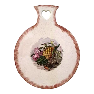 1980s French Country Pineapple & Sparrow Hanging Cheese Board