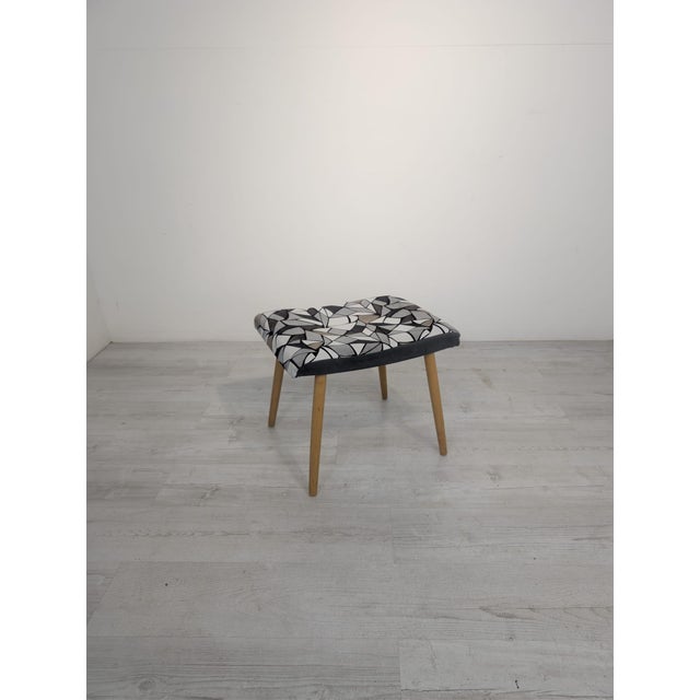 Communist Era Stick Leg Ottoman For Sale - Image 4 of 12