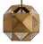 Arteriors Contemporary Pierced Antique Brass Finished Geometric Tyson Pendant Light For Sale