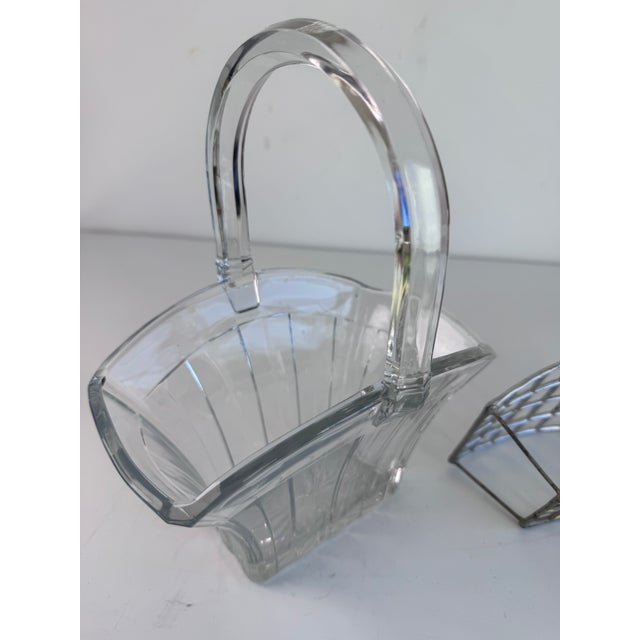 1910s Heisey Glass Flower Basket Vase For Sale - Image 5 of 9