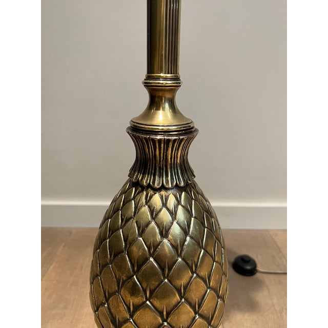 1970s Mid-Century Modern Brass Pineapple Floor Lamp For Sale - Image 9 of 12